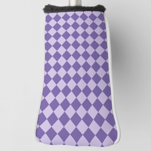 Paarse ruitpatroon van Checker Golfheadcover (Draai 90)