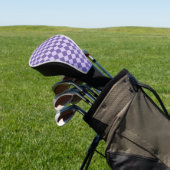 Paarse ruitpatroon van Checker Golfheadcover (Insitu)
