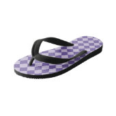 Paarse ruitpatroon van Checker Kinder Teenslippers (Schuin)