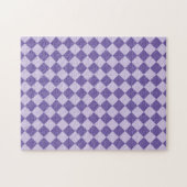 Paarse ruitpatroon van Checker Legpuzzel (Horizontaal)