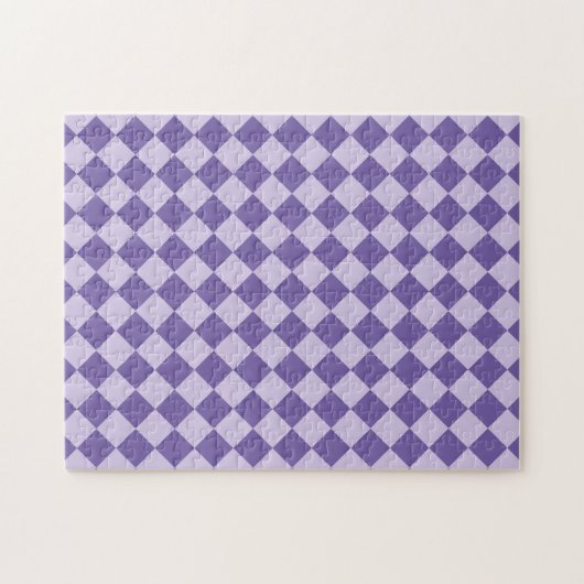 Paarse ruitpatroon van Checker Legpuzzel (Horizontaal)