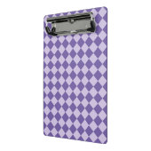 Paarse ruitpatroon van Checker Mini Klembord (Angled2)