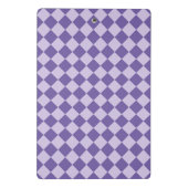 Paarse ruitpatroon van Checker Mini Klembord (Achterkant)