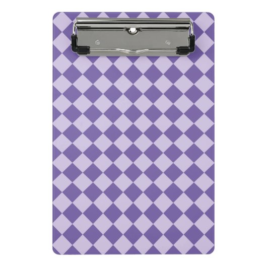 Paarse ruitpatroon van Checker Mini Klembord (Voorkant)