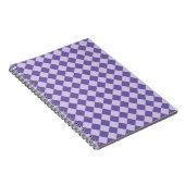 Paarse ruitpatroon van Checker Notitieboek (Rechterzijde)