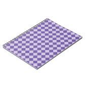 Paarse ruitpatroon van Checker Notitieboek (Linkerzijde)