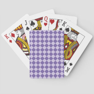 Paarse ruitpatroon van Checker Pokerkaarten