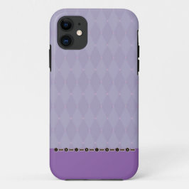 Paarse Ruitvormige Design-draagtas iPhone 11 Hoesje
