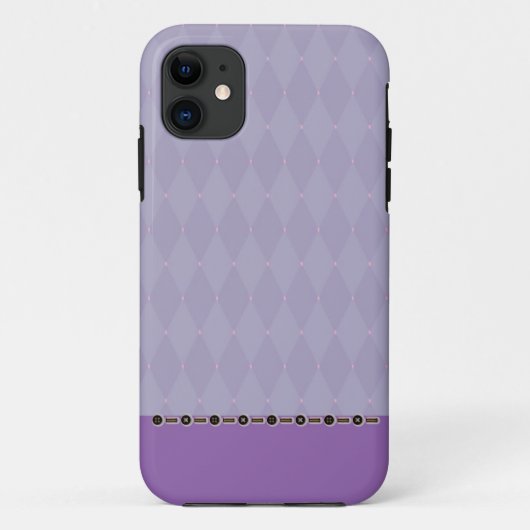 Paarse Ruitvormige Design-draagtas Case-Mate iPhone Case (Achterkant)