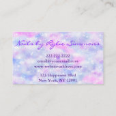 Paarse ruitwolken met reservehellingen visitekaartje (Achterkant)