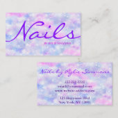 Paarse ruitwolken met reservehellingen visitekaartje (Voorkant / Achterkant)