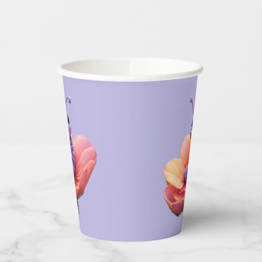 Paarse rups papieren bekers (Links)