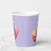 Paarse rups papieren bekers (Rechts)