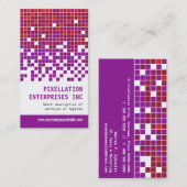 Paarse Rust Pixel Modulatie Visitekaartje (Voorkant / Achterkant)
