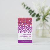 Paarse Rust Pixel Modulatie Visitekaartje (Staand voorkant)
