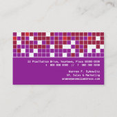 Paarse Rust Pixel Modulatie Visitekaartje (Achterkant)