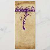 Paarse Rustic Backyard of Medieval Renaissance Menu (Achterkant)