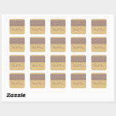 Paarse Rustic Chevron Hartelijk dank Stickers (Vel)