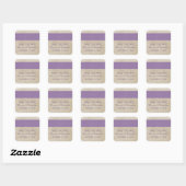 Paarse Rustic Damask sparen de Stickers van de Dat (Vel)