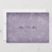 Paarse Rustic Vintage Wedding Bedankkaart (Achterkant)