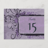 Paarse Rustic Vintage Wedding Briefkaart (Voorkant)