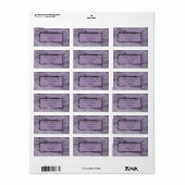 Paarse Rustic Vintage Wedding Etiket (Full Sheet)