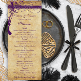 Paarse Rustieke Achtertuin of Middeleeuwse Renaiss Menu