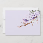 Paarse rustieke bloemen baby shower kaart (Achterkant)