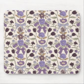 Paarse rustieke bogen en bloesems muismat (Voorkant)