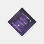 Paarse rustieke Boho Barn Wood Country Wedding Servet (Hoek)