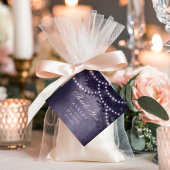 Paarse rustieke boomluifel lichten Woodland bruilo Bedankjes Labels