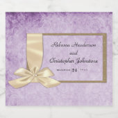  Paarse rustieke bruiloft Sparkling Wijnetiket (Enkel label)