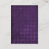 Paarse rustieke gewei herten winter bos bruiloft informatiekaartje (Achterkant)