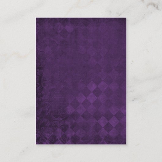 Paarse rustieke gewei herten winter bos bruiloft informatiekaartje (Achterkant)