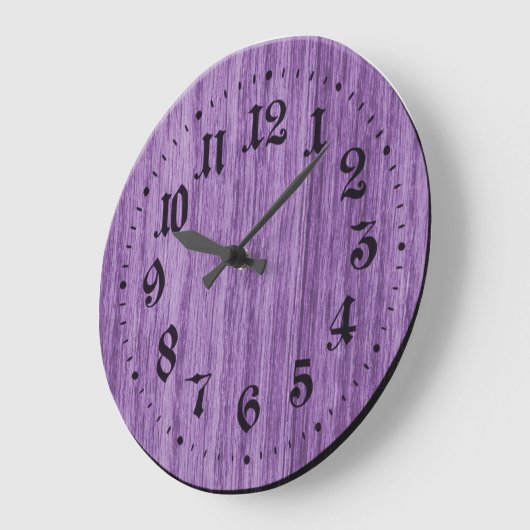 Paarse Rustieke Houten Klok (Hoek)