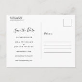 Paarse Rustieke Houten Slingerlichten Save the Dat Briefkaart (Achterkant)