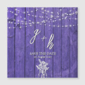 Paarse rustieke houten strijkverlichting Boho Maso (Voorkant)