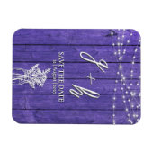 Paarse rustieke houten strijkverlichting Boho Maso Magneet (Horizontaal)