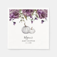 Paarse rustieke pompoen Herfst Baby shower