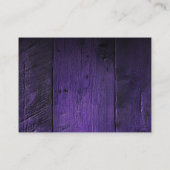 Paarse rustieke schuur hout bruiloft dank u plaatskaartje (Achterkant)