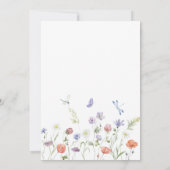 Paarse rustieke wilde bloemen baby shower kaart (Achterkant)