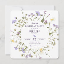 Paarse Rustieke Wilde Bloemen