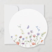 Paarse Rustieke Wilde Bloemen Kaart (Achterkant)