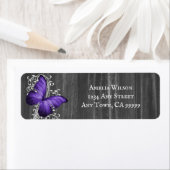 Paarse Rustige Butterfly Return Address Label (Insitu)