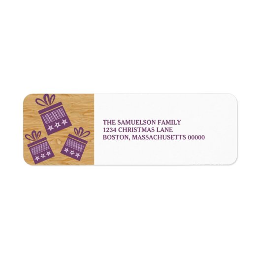 Paarse Rustige Cadeaus Holiday Adresetiketten Etiket (Voorkant)