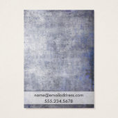 Paarse Rustige Grunge Earring Holder Display Kaart (Achterkant)