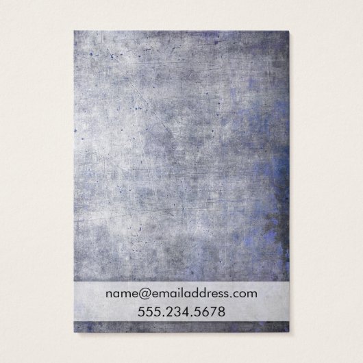 Paarse Rustige Grunge Earring Holder Display Kaart (Achterkant)