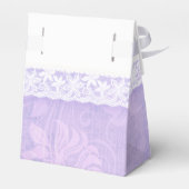 Paarse rustige witte kant dank je cadeaudoos bedankdoosjes (Achterkant)