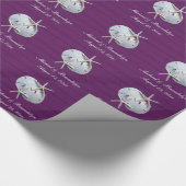 Paarse Rustige zandschar-goudschroot Cadeaupapier (Hoek)