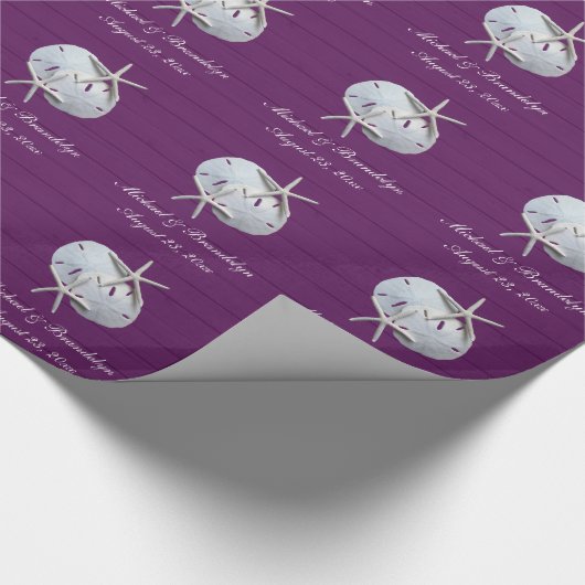 Paarse Rustige zandschar-goudschroot Cadeaupapier (Hoek)